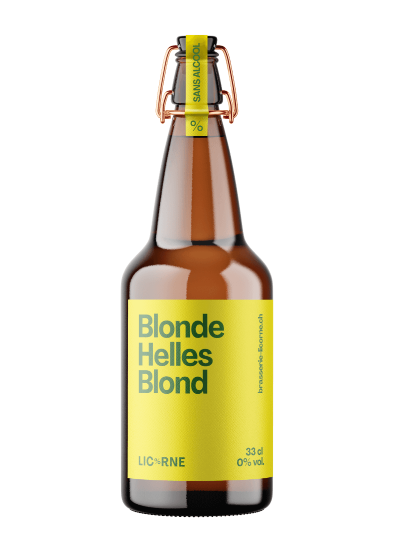 Une bière blonde.